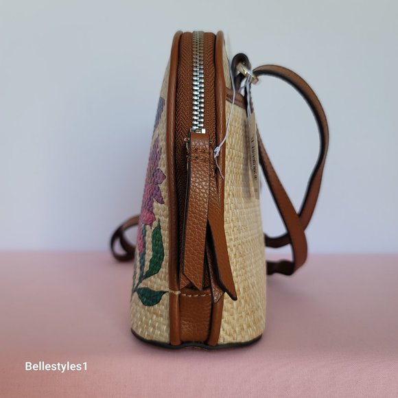 BRIGHTON Paradise Garden Jovie Fabric-Straw Organizer Bag- Natural Multi 🎈$195. - Picture 7 of 16